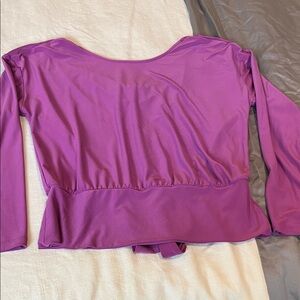White House Black Market Purple Long Sleeve Top